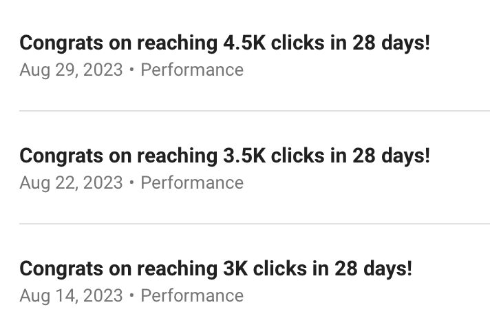 When we started working with this client, they were getting just 600 clicks a month.

The image below shows August...

Now they're over 7.5k clicks a month. 

#organicmarketing #seo