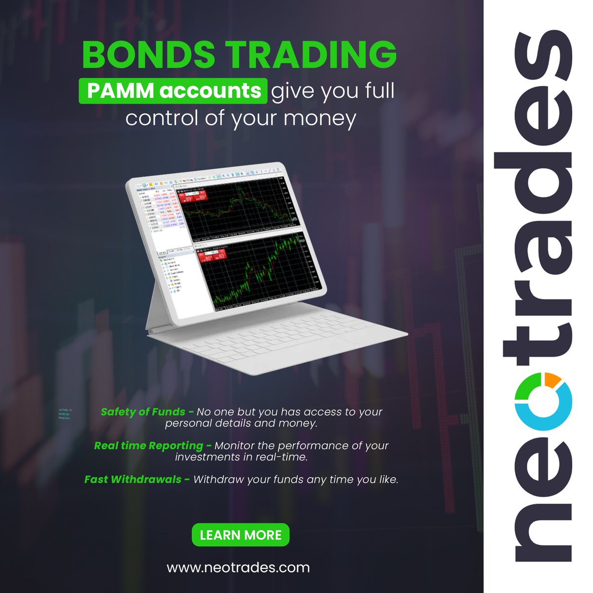 Neotradescom's tweet photo. Imagine a world where you have complete control over your investments, where your funds are secure, and where you can monitor your portfolio's performance in real-time. Welcome to the realm of PAMM accounts.Learn more by clicking the link in bio.
#forexexpert #metaverses #nftart https://t.co/e1wz70J6ga