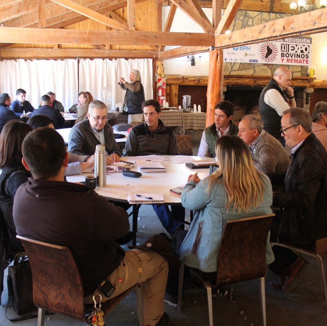 RuralNeuquen's tweet photo. En el marco XII Exposición de Bovinos de Neuquén se desarrolló la Quinta Mesa de Trabajo del Campo Neuquino en el predio de la SRN en Junín de los Andes, Para esto, llegaron a esta ciudad varios , integrantes del gobierno provincial (sigue).. https://t.co/oXLRLdg2Ao