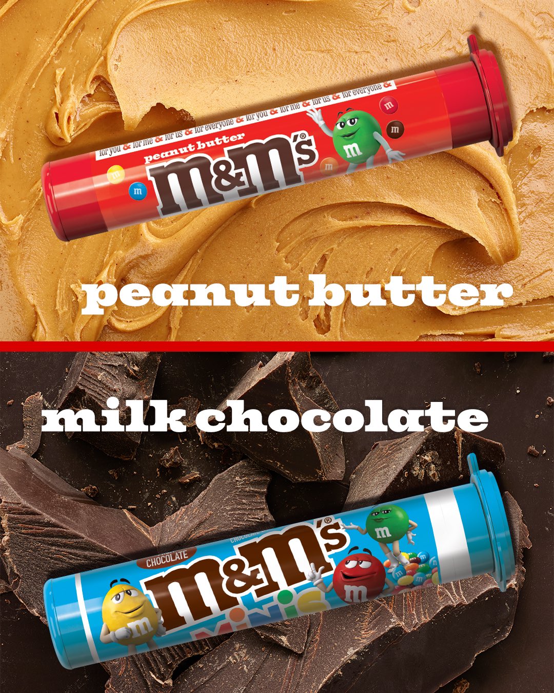 M&M'S on X: M&M'S Peanut Butter Minis OR M&M'S Milk Chocolate Minis …OR  both 😊  / X