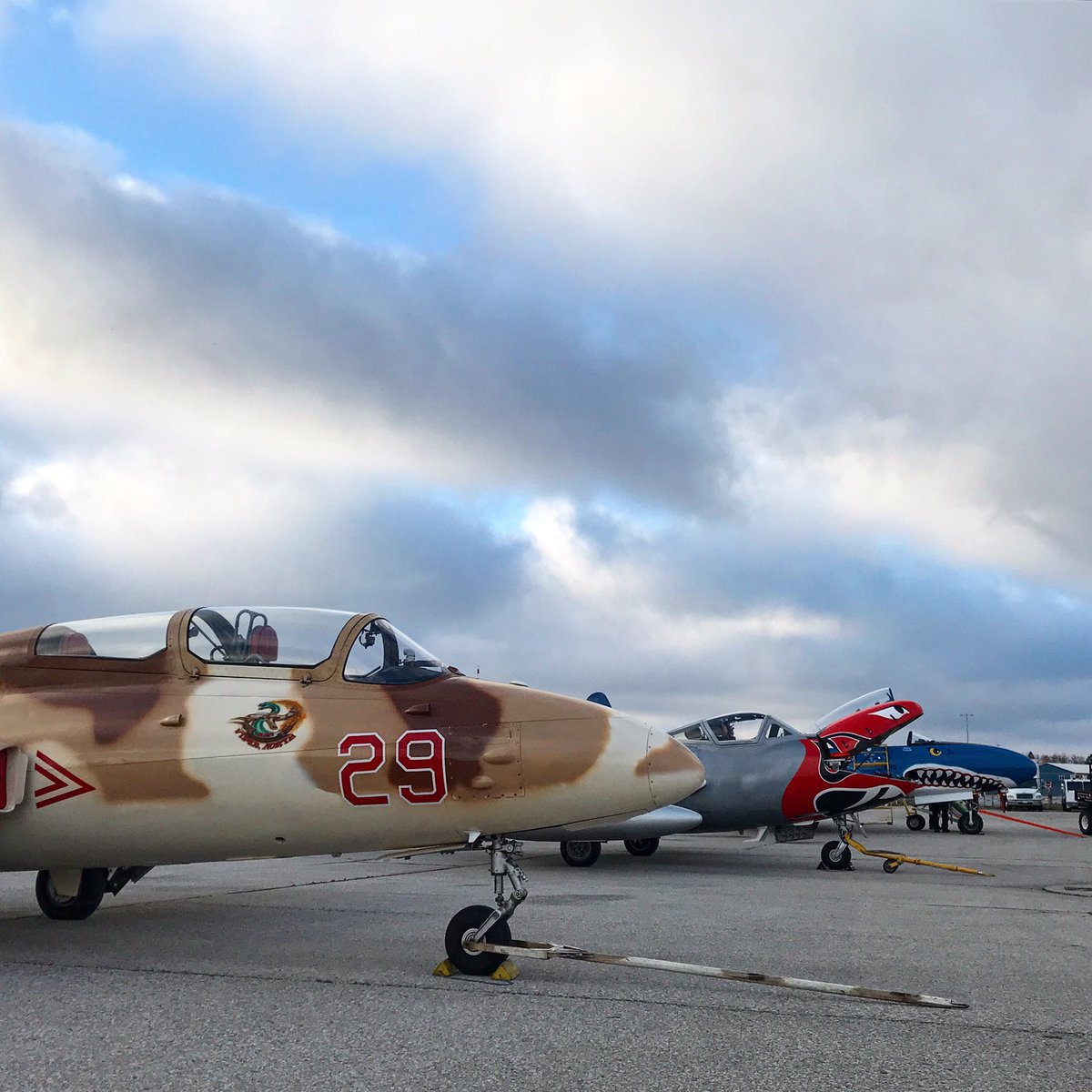 We’re preparing for our #RemembanceDay flyover! We’ll be taking off at 10:30 from @FlyYKF and will be in the air for just over half an hour. We’ll be flying a jet formation over Waterloo Region, Wellington County & Perth County, and our Harvard will be over Kitchener & Guelph.