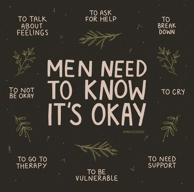 Men - It’s ok to be vulnerable and ask for help and let it out. 
🫂 It’s not weak. It’s real. 

#mensmentalhealthmonth