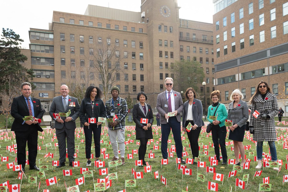 Paying tribute to the Veterans who call @Sunnybrook home by planting flags for #RemembranceDay is one of my favourite activities of the year. It’s a special tradition and one way we give thanks to our Veterans for their sacrifice.