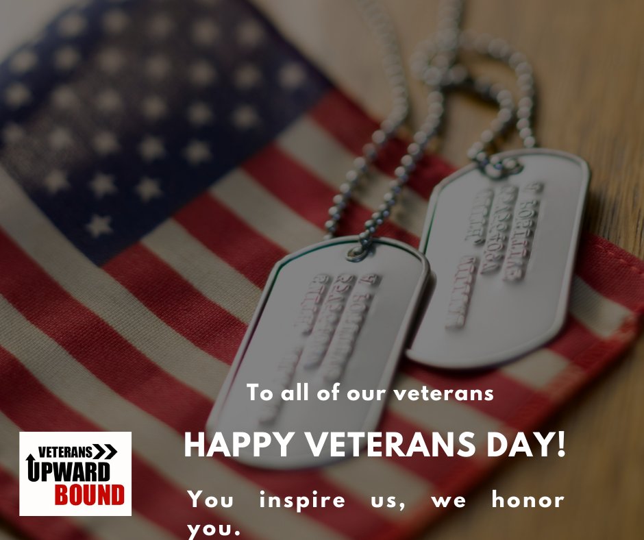 To those who served and sacrificed for our freedom, we express our deepest gratitude. Happy Veterans Day from Veterans Upward Bound! 🌟 #HonoringHeroes #VeteransDay