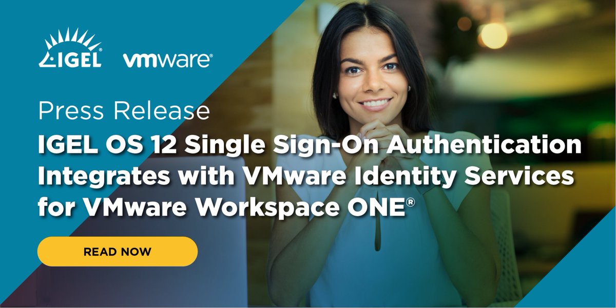 Read the News! IGEL supports <a href="/VMware/">VMware</a> identity services as they simplify and secure access to digital workspaces, cloud apps, and data through VMware Workspace ONE.  #IGELOS #SSOtechnology #endpoint bit.ly/3MGtm4F
