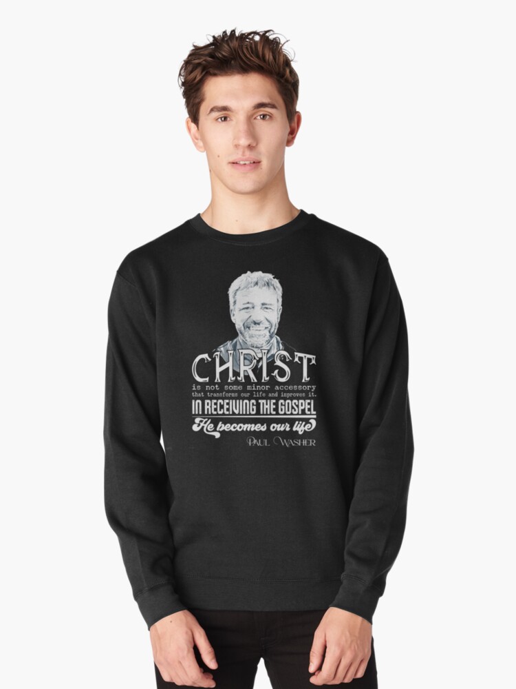 rdbl.co/47rJ2kb Christ is not some minor accessory that transforms our life and improves it. In receiving the Gospel, He becomes our life. -- Paul Washer -- #paulwasher #paulwasherquotes #reformed #reformedtheology #christian #christiantees #christiandesigner @redbubble