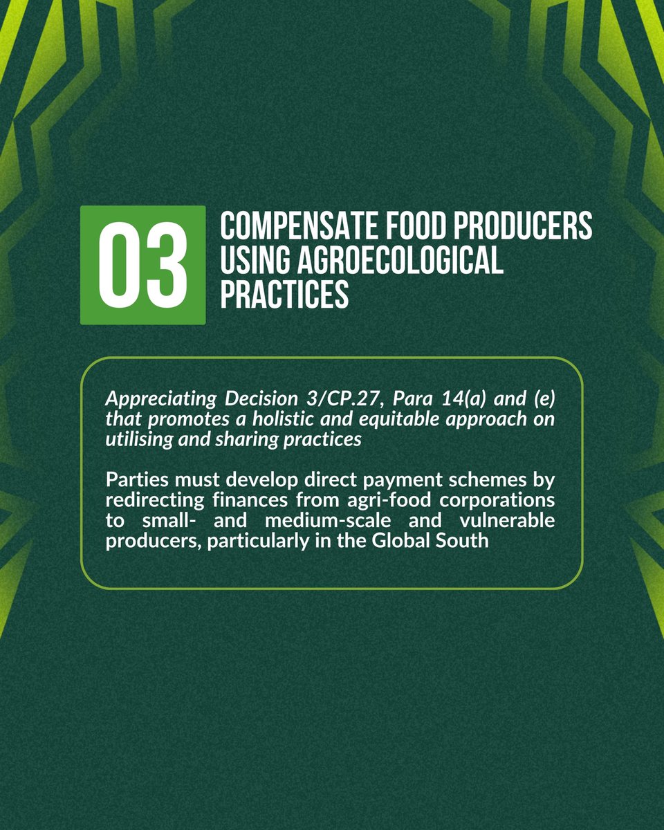 Agriculture plays a substantial role in climate change.
As agricultural leader and food advocates we demand to recognize the food systems perspective and transformation. 

This is a call to provide and ensure access to healthy, sustainable and affordable diets for all with a