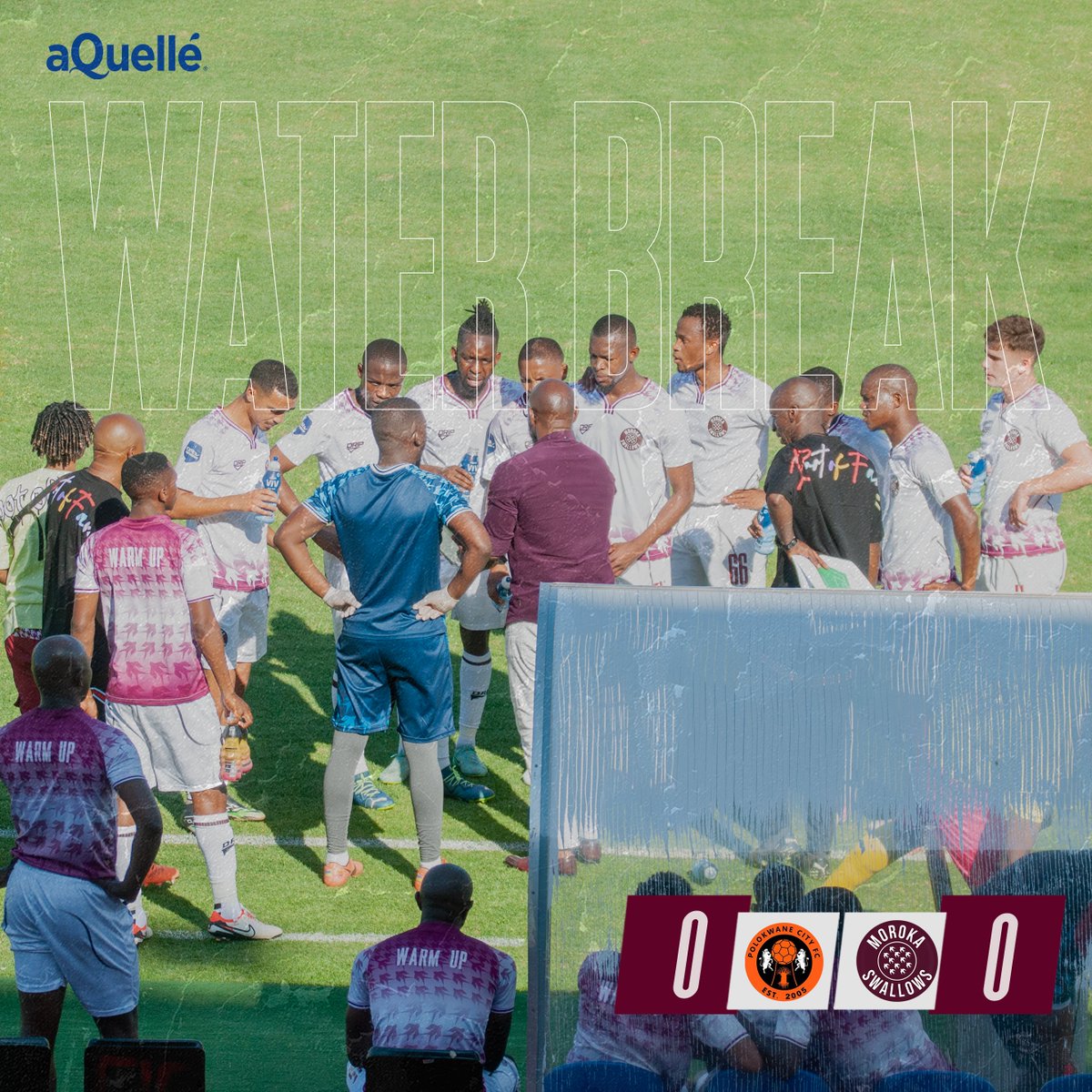 Ref calls for a water break, it's so hot it should be a shower break. thanks to Aquelle we are sorted in the cooling department <a href="/aQuelle/">aQuellé</a>