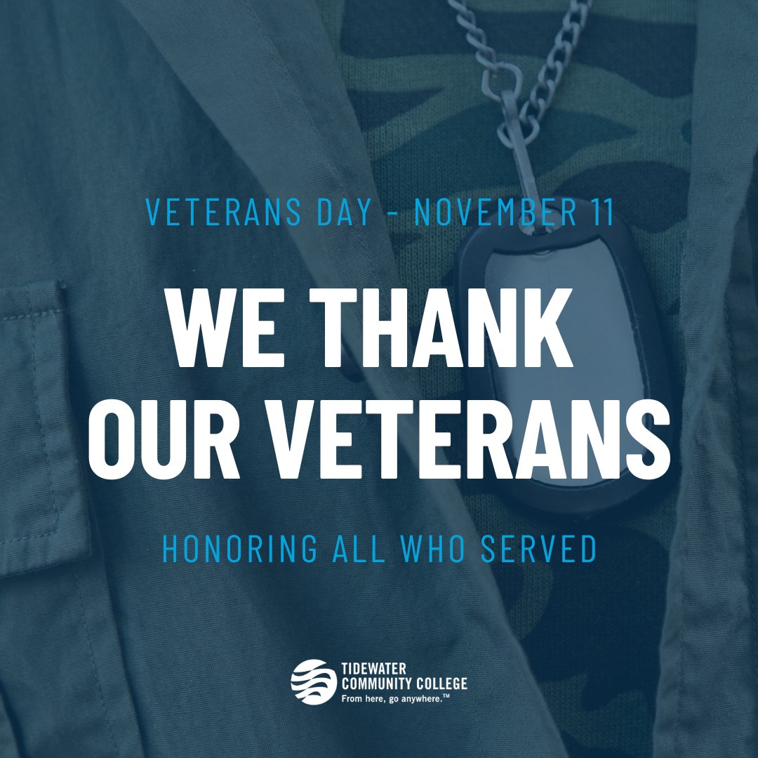 TCC proudly honors our veterans who've defended our freedoms with unwavering courage. 🇺🇸🎖️ Let's remember the sacrifices made by our brave service members, over a million strong, standing tall across the globe.

#TCCva #TCCproud #VeteransDay #Military #Freedom #HamptonRoads