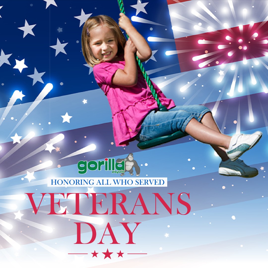 Honoring our veterans today and every day. Thank you for your service and sacrifice. 🦅 #VeteransDay #GorillaPlaysets