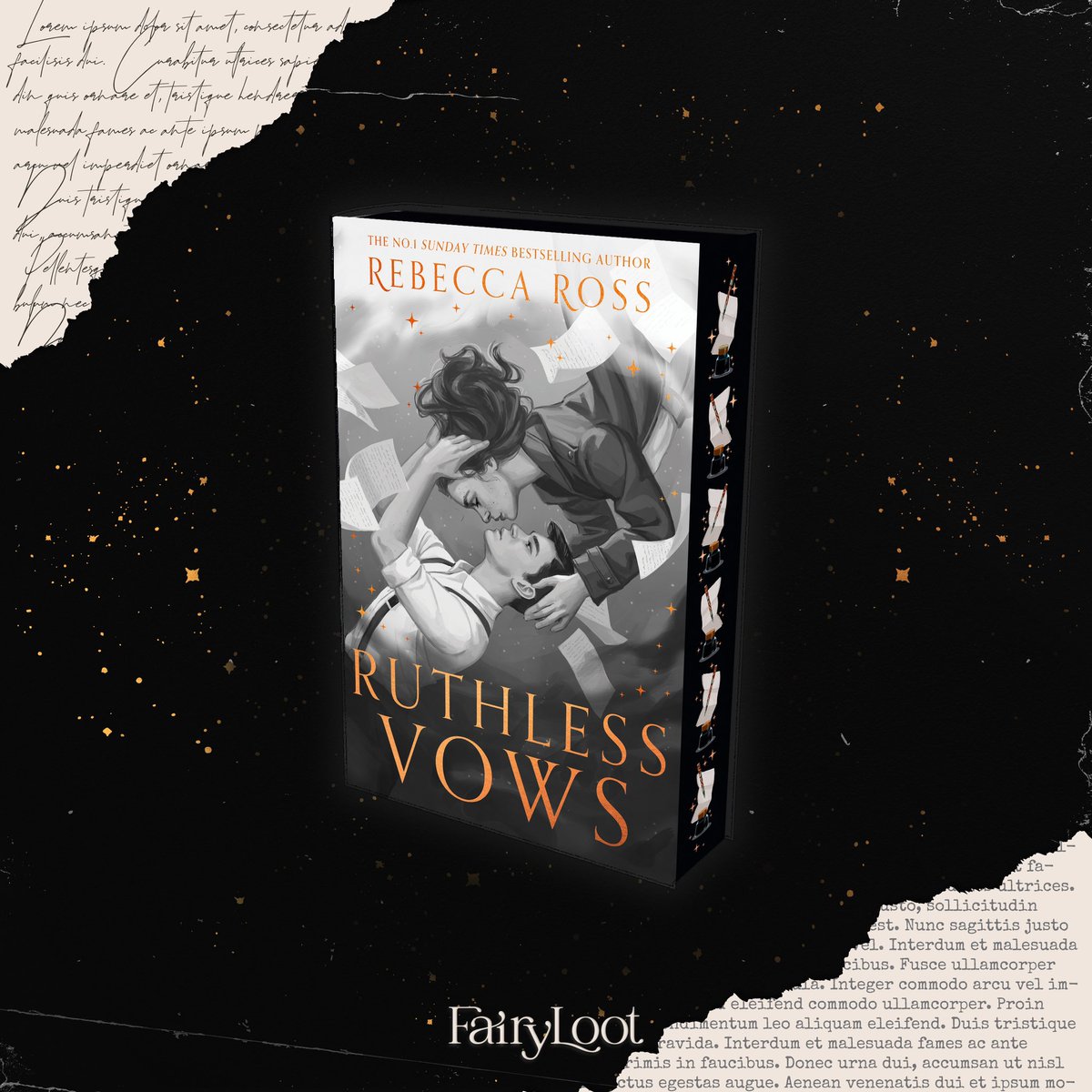FairyLoot's tweet photo. We are so excited to present to you… the ‘Ruthless Vows’ Exclusive Edition, brought to you in collaboration with @HarperVoyagerUK and @_RebeccaRoss! https://t.co/7tI0nUwbP4