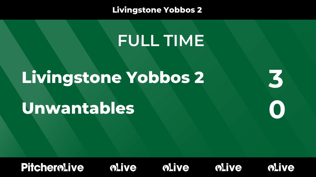 FULL TIME: Livingstone Yobbos 2 3 - 0 Unwantables #LIVUNW #Pitchero pitchero.com/clubs/guernsey…