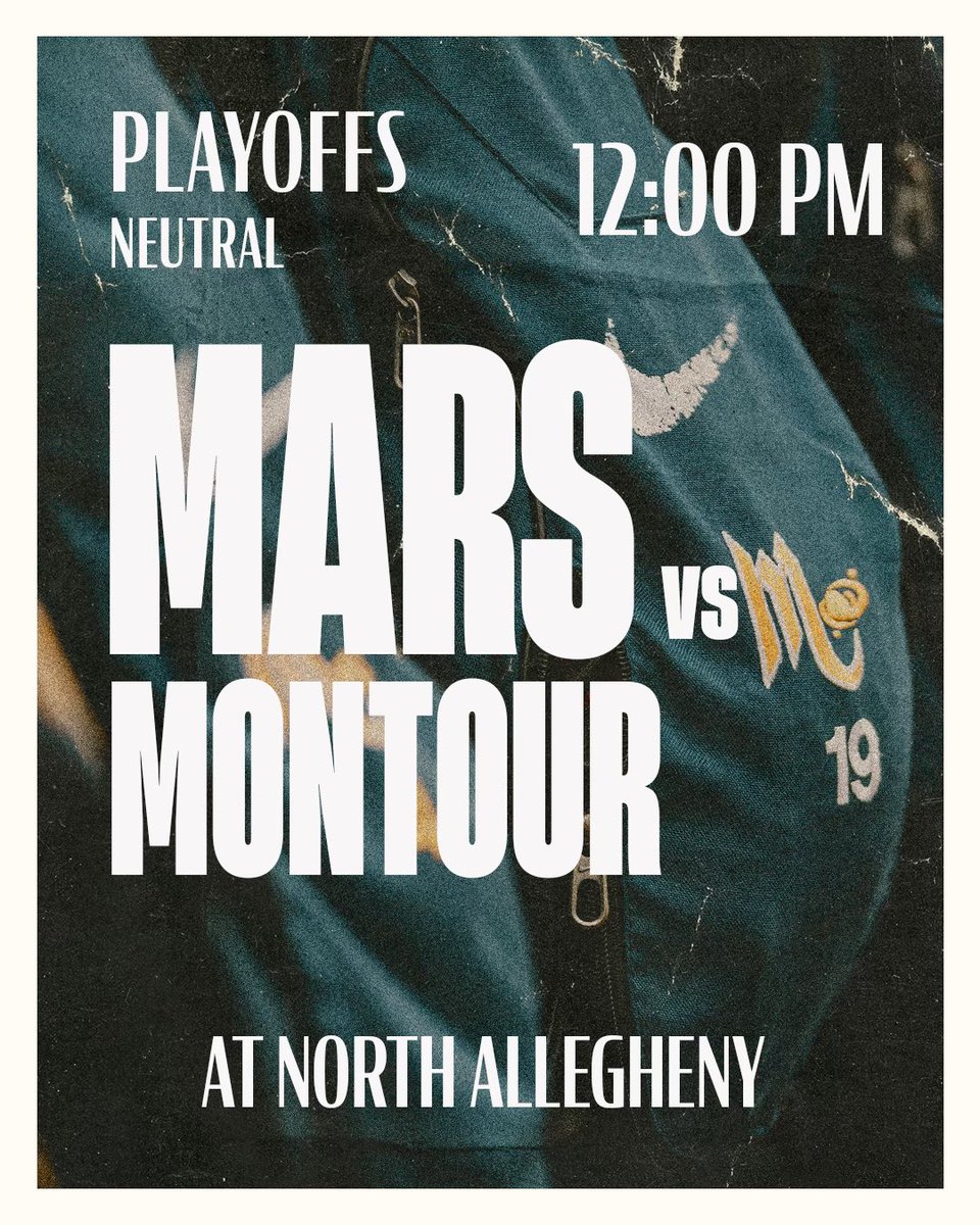 ITS GAMEDAY!!! State Quarterfinals Vs Montour…. North Allegheny Stadium @ 12. SHOW UP!!!!