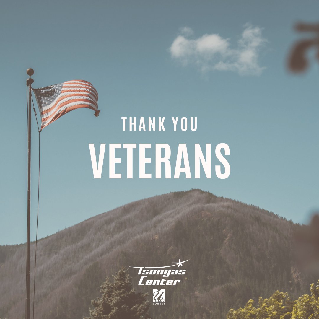 The Tsongas Center would like to extend a big thank you to all Veterans for their service on this Veterans Day! #thankyou #grateful #free