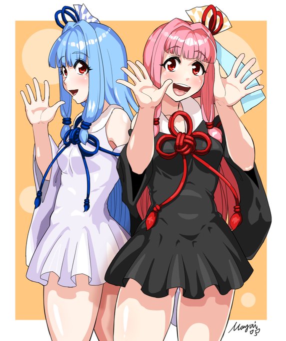 珍しく公式準拠くらいの年齢感の琴葉姉妹描いてみたよ。#琴葉茜 #琴葉葵 #琴葉姉妹 