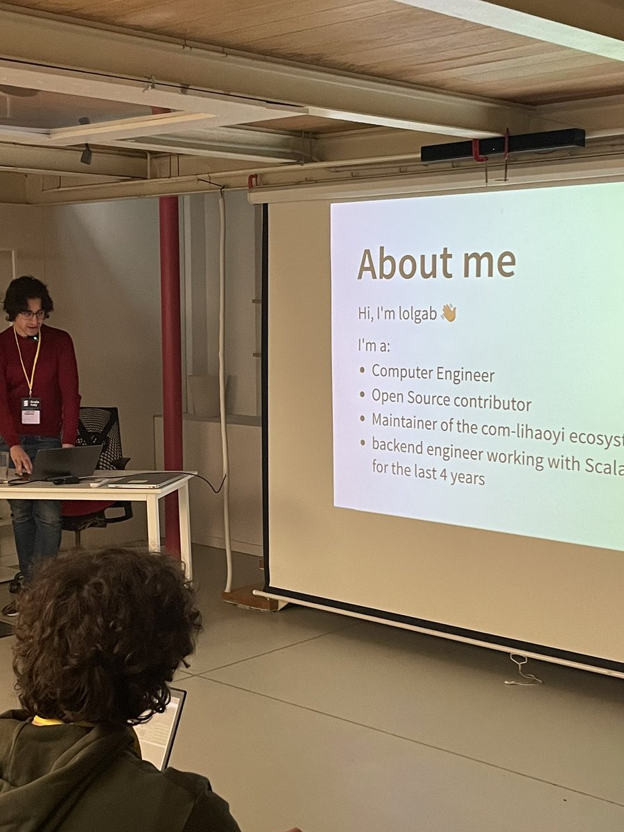 ScalaItaly's tweet photo. @lorenzoglorenzo and his SNUnit #nginx meets #ScalaNative project #ScalaItaly2023 https://t.co/EP4uq8SYCE