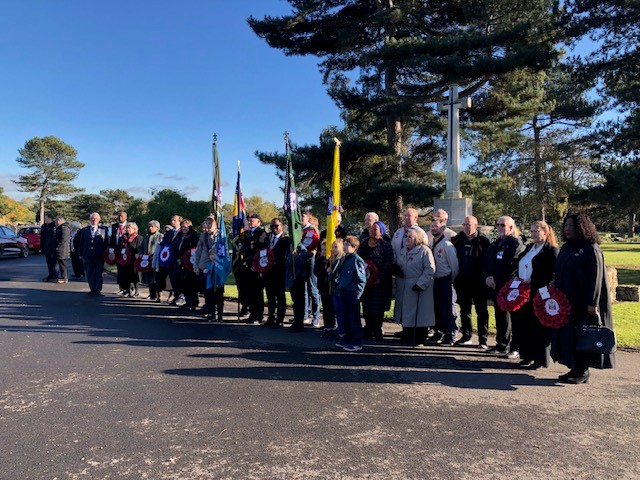 Attending the Remembrance Services today held at Plumstead Cemetery & Woolwich Cemetery with Veterans, members of @Royal_Greenwich councils & Scout Groups #LestWeForget