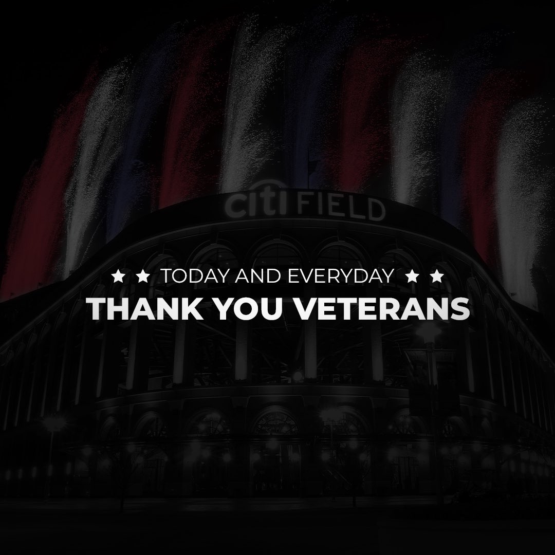 CitiField's tweet photo. Saluting the heroes who served our nation. Thank you Veterans 🇺🇸 https://t.co/HaQRxGMaBk