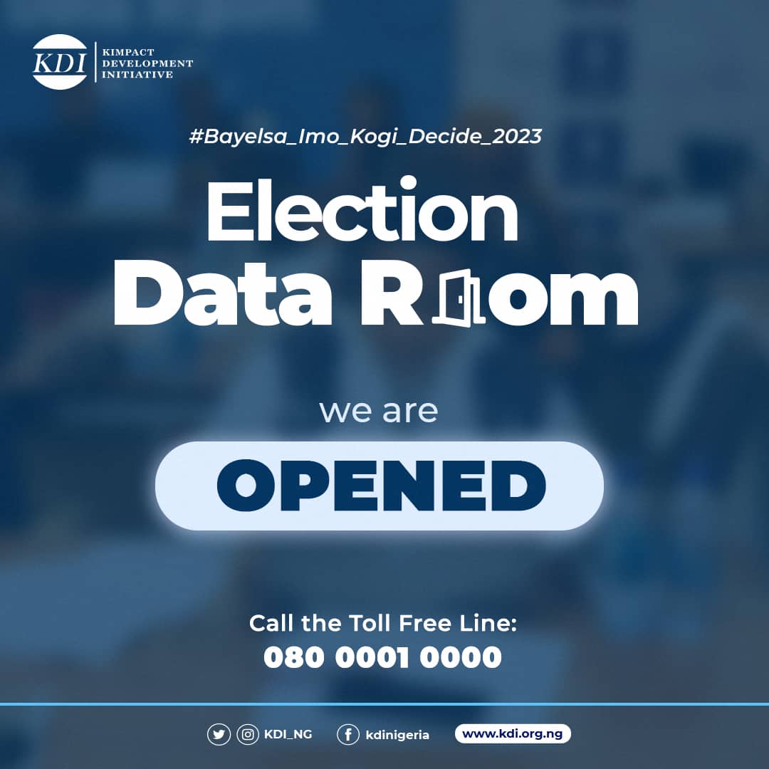 I and my team at @KDI_ng with support from the @FCDOGovUK established an early warning system to identify early warning signals, signs, actors, and actions that could portend risk in the election in Kogi, Bayelsa & Imo state on November 11, 2023 #BayelsaDecides2023 #IMO #Kogi