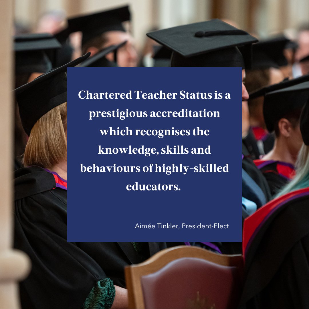 CharteredColl's tweet image. President-Elect @aimeetinkler thanks the Chartered Status graduands for their commitment to the education profession. #Graduation #AGM #CharteredStatus
