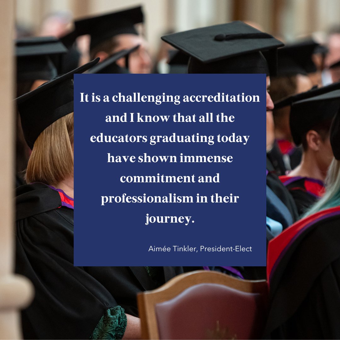 CharteredColl's tweet image. President-Elect @aimeetinkler thanks the Chartered Status graduands for their commitment to the education profession. #Graduation #AGM #CharteredStatus