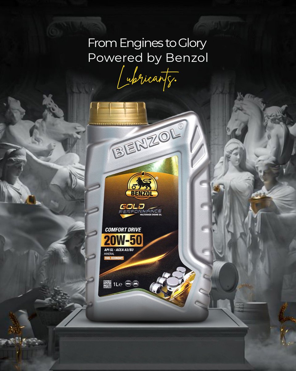 From Engines to Glory: Powered by Benzol Lubricants. 🚗✨ Enhance your ride with the superior performance and protection that only Benzol Lubricants can provide.

Contact us:
📱 +49 174 2131 885

#BenzolLubricants
#AutoCare
#EnginePerformance
#RideInStyle
#PowerAndProtection