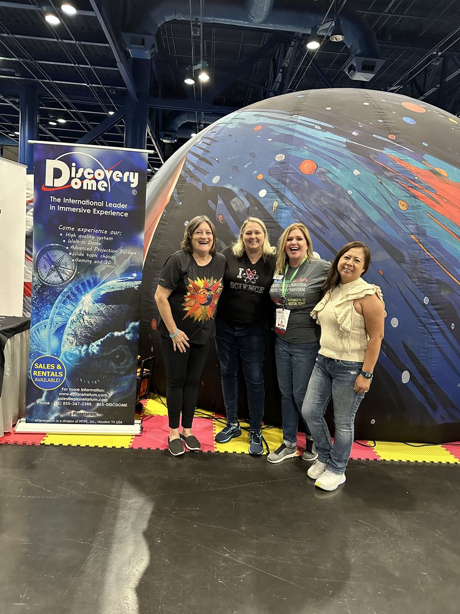 At the #CAST23 meeting giving out eclipse glasses and showing off our colored dome!!