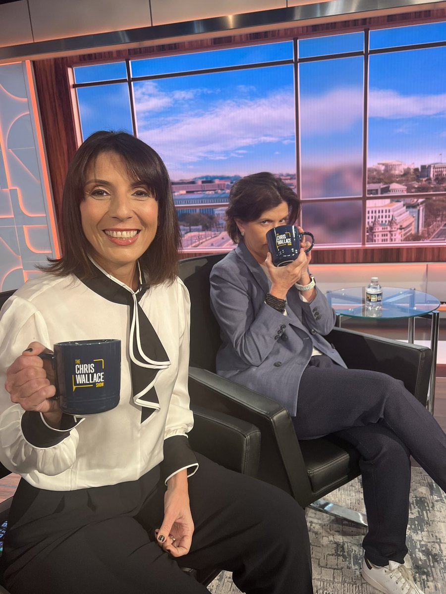 It’s almost time for edition 2 of The Chris Wallace Show @CNN @StreamOnMax. I think @lourdesgnavarro and @karaswisher approve of the new mugs. ☕️📺