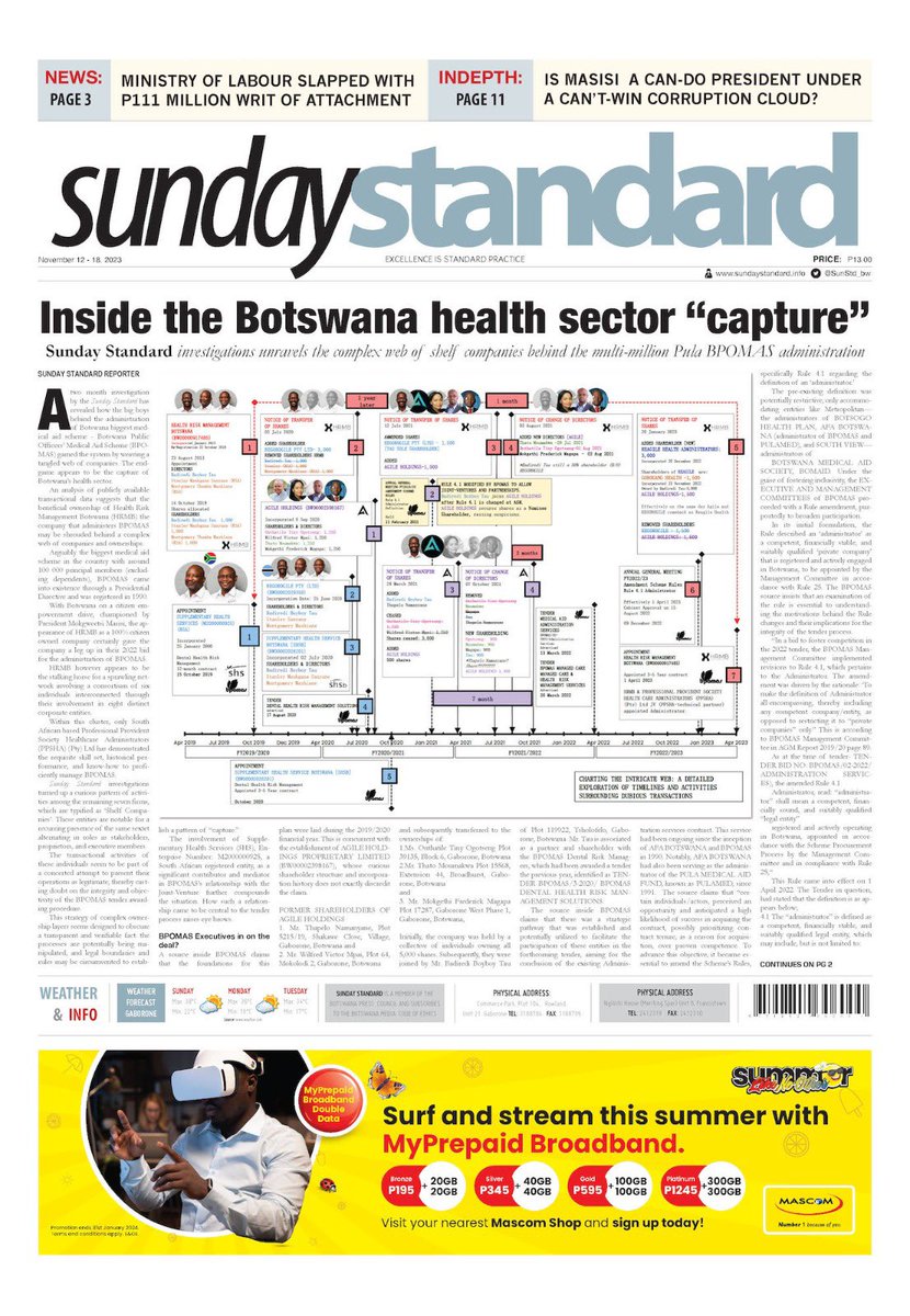 Sunday Standard Botswana (@sunstd_bw) on Twitter photo 