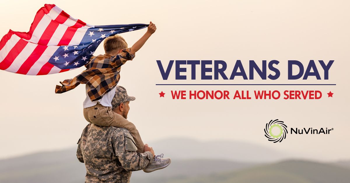 As a veteran-owned company, we understand the sacrifices that go into making our country great. From NuVinAir veterans Gene Batchelder, Jon McMahon, and Jerry Witcher to our military veterans worldwide, we honor your service today and every day. Thank you! nuvinair.com/about/