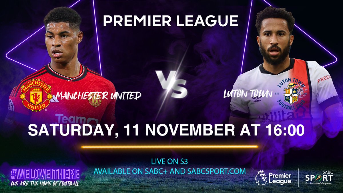 We are LIVE on <a href="/sabc3/">S3</a> for #EPL action between Manchester Utd v Luton Town with <a href="/SinesiphoMali/">Sinesipho Mali</a> <a href="/delronb/">Delron Buckley</a> .... #SizenzaZonke