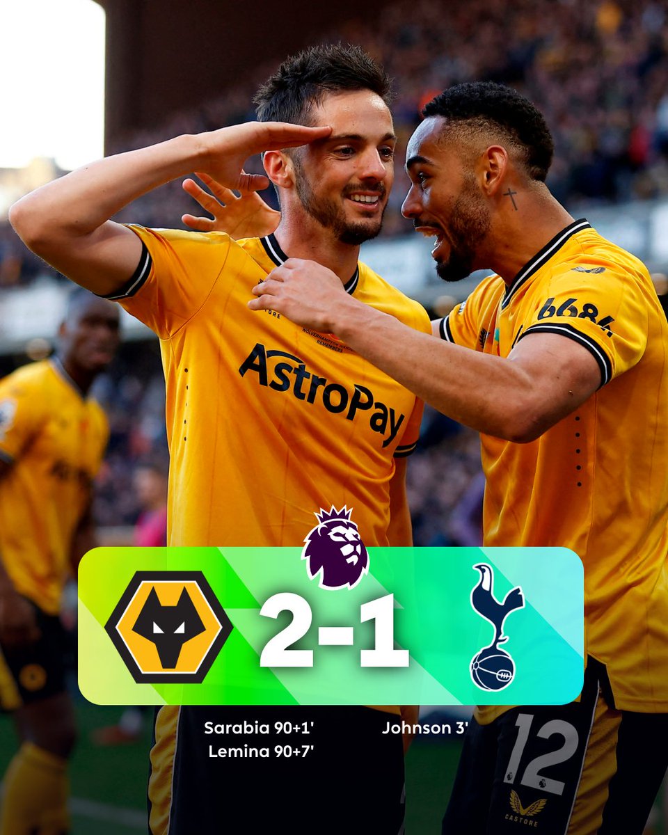 Late, late goals give @Wolves a big win!

#WOLTOT