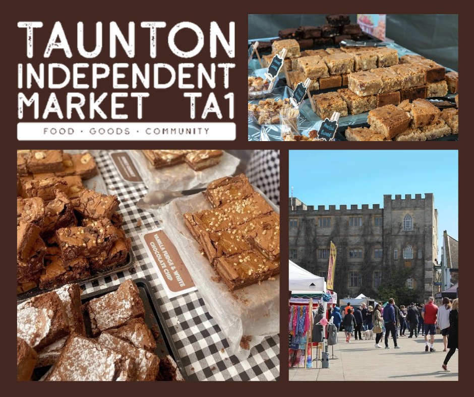 Explore Taunton's Independent Market tomorrow. 
Homewares, gifts, food and drink, are just some of the offerings! 🎪🧁

📷 > <a href="/tauntonmarket/">@Tauntonmarket</a> 
🌐 > Castle Green
#Taunton #VisitTaunton #TauntonMarket #Somerset
