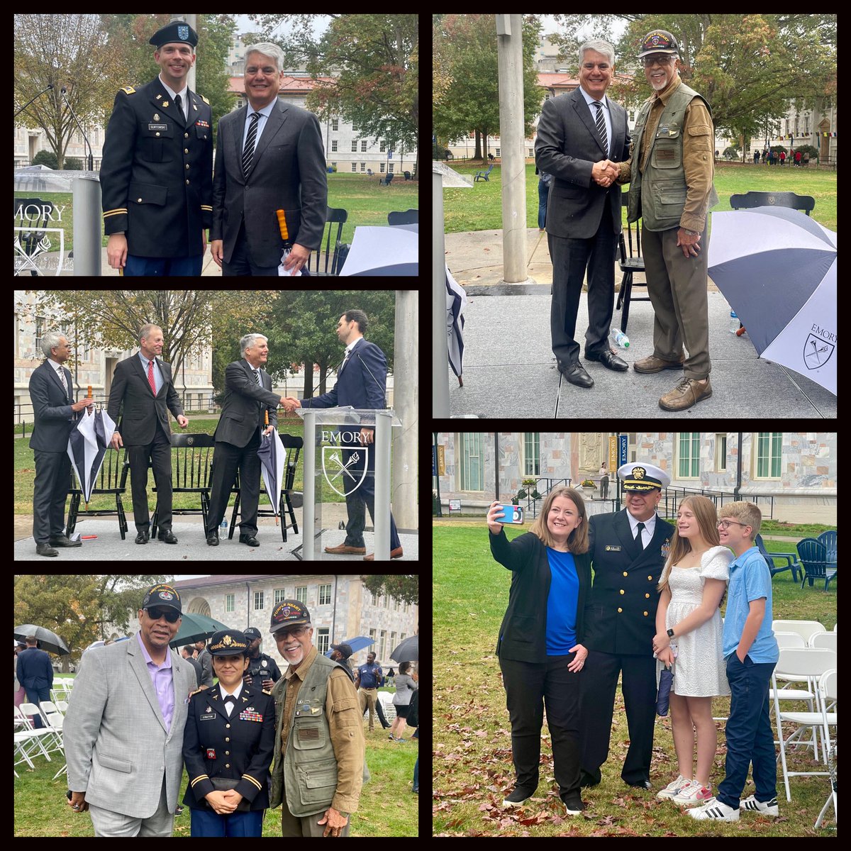 It was an honor to participate in Emory’s Veterans Day ceremony and see so many heroes that are a part of our community. To all those who have served … I’m grateful for your sacrifice and dedication. Emory celebrates you today and every day. #VeteransDay