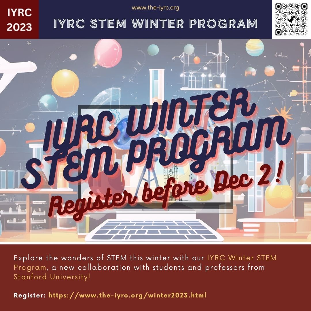 Official_IYRC's tweet image. Join us this winter for an adventure through the
world of STEM with Stanford University's brilliant
minds. Don't miss the chance—register before
December 2!
Link in bio 📝📍
#stanford #stemprogram #highschoolstemprogram
#highschool #virtualprogram #learn #medicine #stem