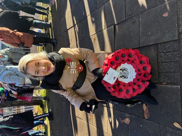 Pc 94 Andy Collis attended outside Acocks Green Library for a remembrance service for the fallen / serving personnel. The service was attended by 70-80 members of the community. Less we forget.