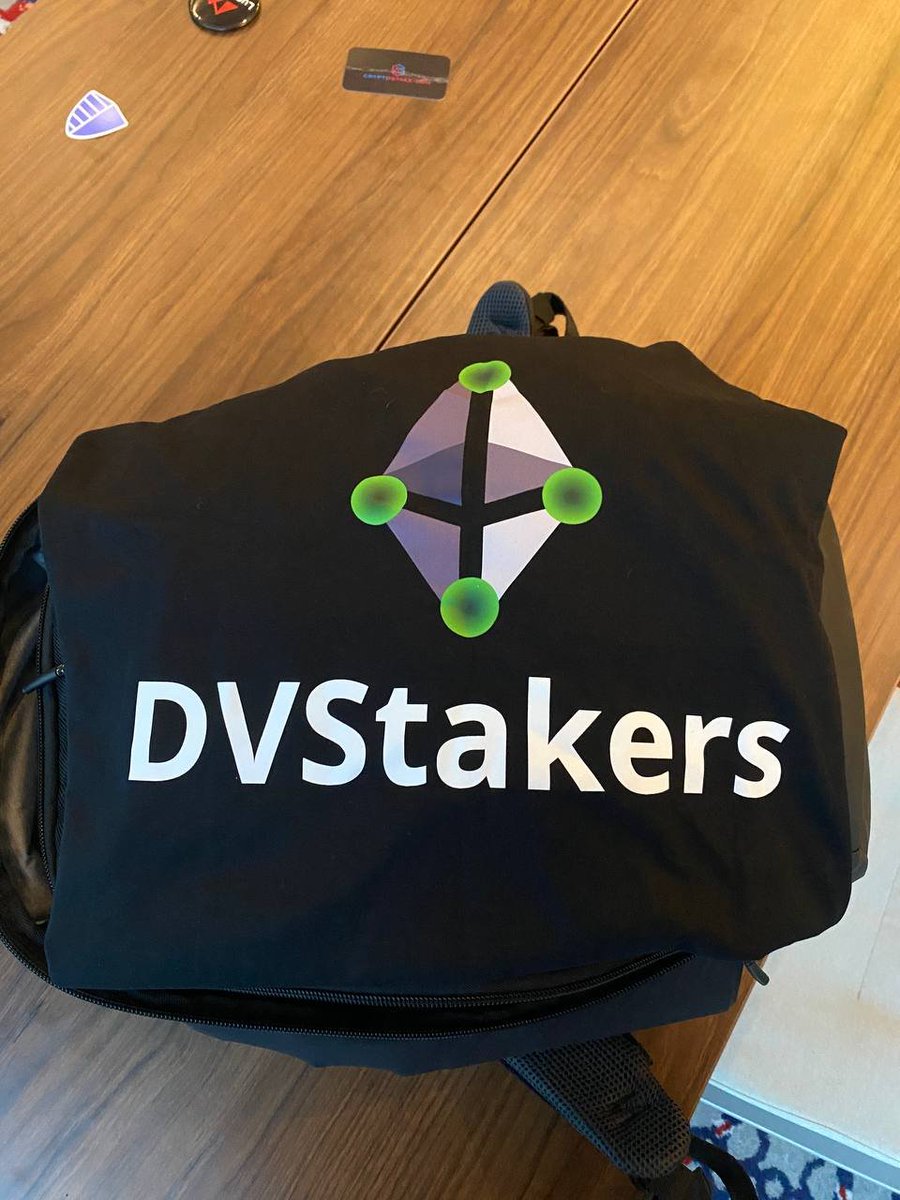 Very rare <a href="/DVStakers/">DVStakers 🗺️</a> merch from <a href="/EridianAlpha/">eridian.eth</a> and <a href="/spacesider/">Spacesider 🗺️</a>! Thank you so much for this. 💞

If you're curious about what they do, check out their website!

👉 dvstakers.com