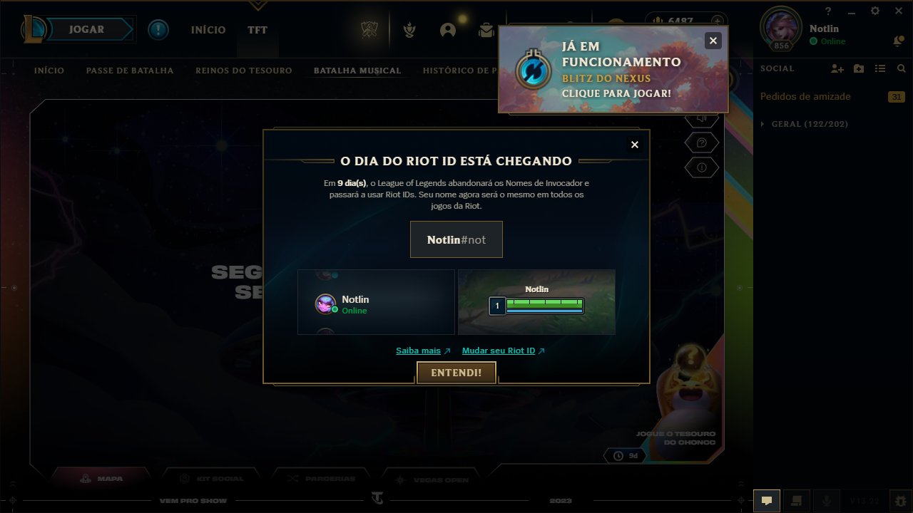 Nomes de invocador em League of Legends vão acabar 