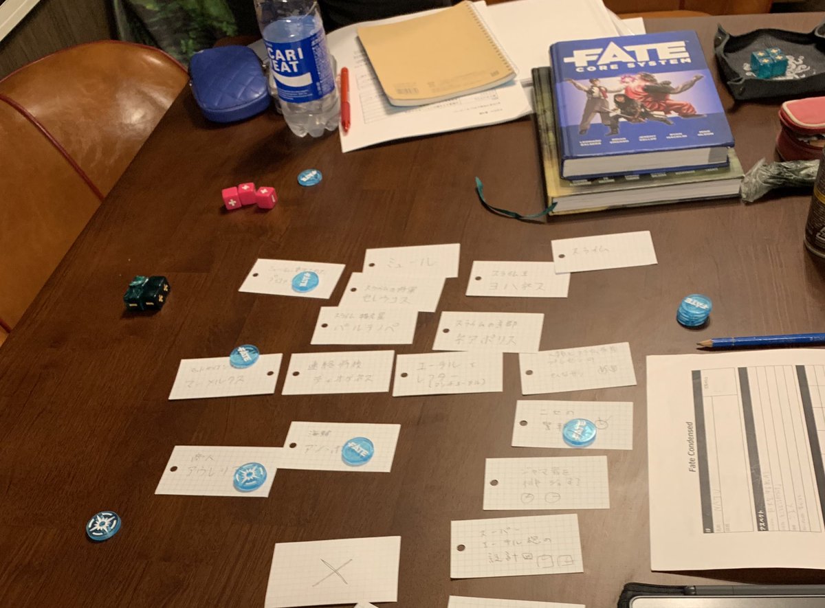 mayosuke's tweet image. おおのさんGM #FateCore「スライム美少女に寄生されたら帝国に追われてしまったんだが(すらたん)」第6話@モノドラコ

人類・スライム・敵対勢力全てが共存共栄するプランを導き出し、大団円で見事完結🎉

オンリーワンなSF世界でアドリブ全開なナラティブTRPGを堪能しました。ありがとうございました😄