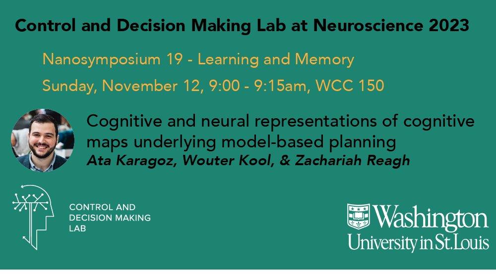 It's been a while, but our lab has an <a href="/SfNtweets/">Society for Neuroscience (SfN)</a>  presentation! <a href="/AtaBK/">Ata Karagoz</a> will talk about how he uses behavioral and neural RSA to measure the construction of cognitive maps. Joint work with <a href="/zreagh/">Zach Reagh</a>.
