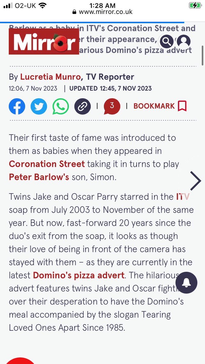 Im in the news #thesun #coronationstreet #themirror #dailystar #actor