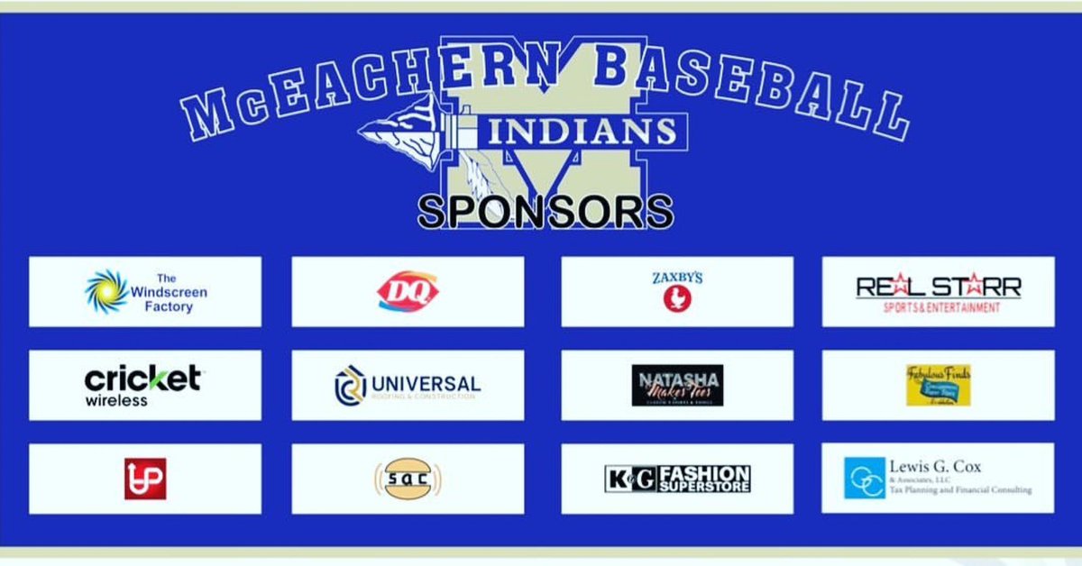 Become a Corporate Sponsor at the newly renovated <a href="/McEachernHigh/">McEachern High School</a> Turfed Field for the 2023-2024 Season! Levels beginning at $500. Inbox 📥 for Form and details! 
Thanks to all of our Sponsors from the past 2022-2023 Season! <a href="/McEachernSports/">McEachern HS Athletics</a>