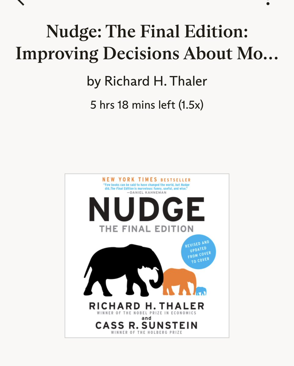 Ruandav_'s tweet image. I&apos;m listening to Nudge: The Final Edition: Improving Decisions… on Everand. Check it out: everand.com/audiobook/6384… 

#nonfiction #decisionarchitecture #cognitivebias