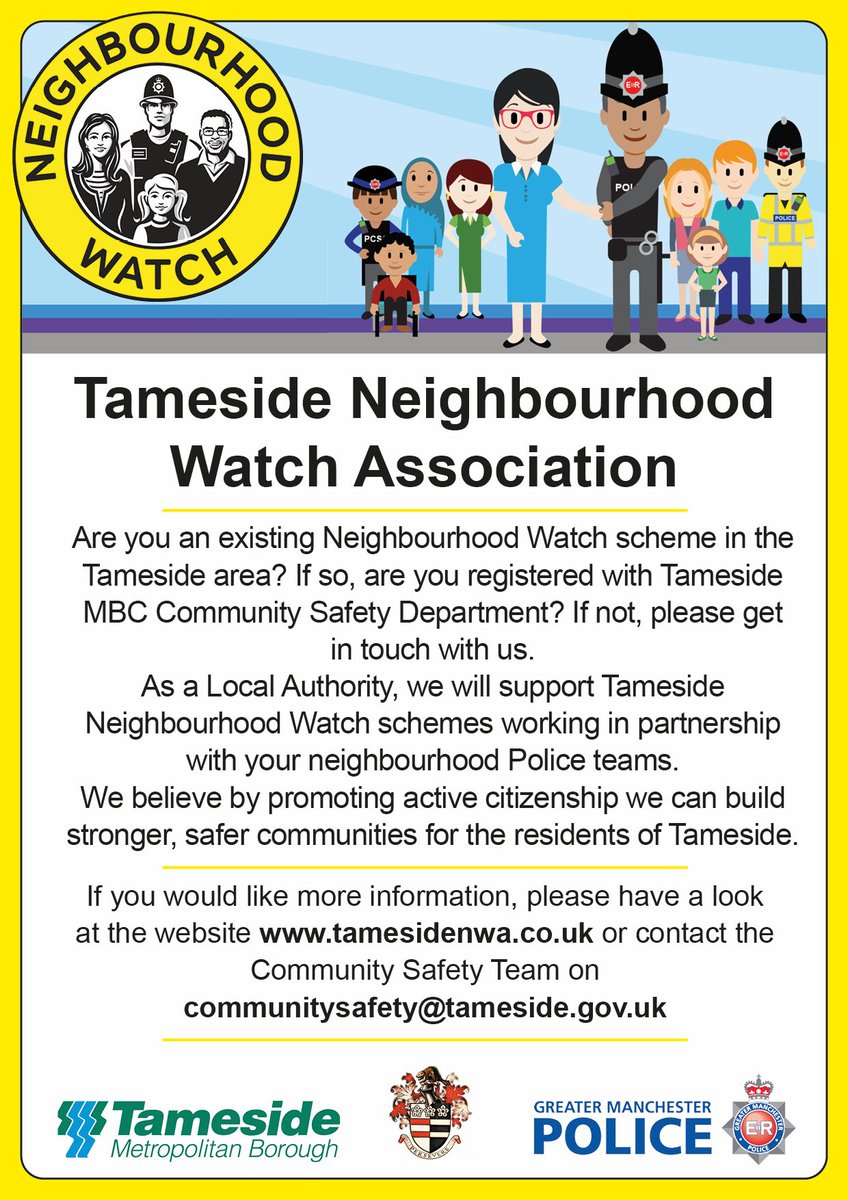 Together we are a one community neighbourhood #CommunitySupport #GMP @GMPTamesideS @GMPTamesideN  <a href="/TamesideCouncil/">Tameside Council</a> <a href="/Dentonmanc/">What about Denton</a> <a href="/LOVEDROYLSDEN/">Droylsden Town Team</a> <a href="/HydeTownTeam/">Hyde Town Team</a> <a href="/ashtontownteam/">Ashton Town Team</a> <a href="/StalyTownTeam/">Stalybridge Town Team</a> <a href="/MossleyTownTeam/">Mossley Town Team</a>