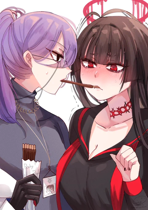Day76The Pocky Game#ブルアカ #剣先ツルギ #100日チャレンジ 