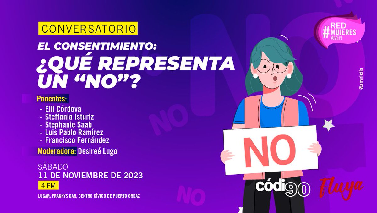 #Guayana | Les esperamos a las 4:00 p.m. en Frankys Bar, en el Centro Cívico de Puerto Ordaz, con un panel de lujo. 

Entrada gratuita y abierto a todo público 💜✨