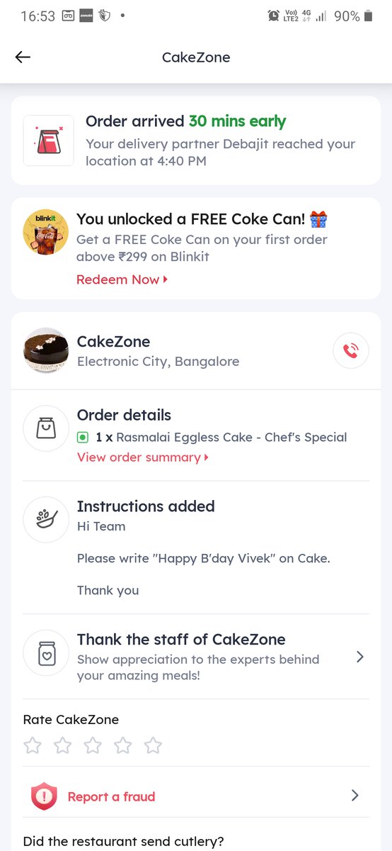 p2code's tweet image. Le @zomato 
#Zomato #birthday