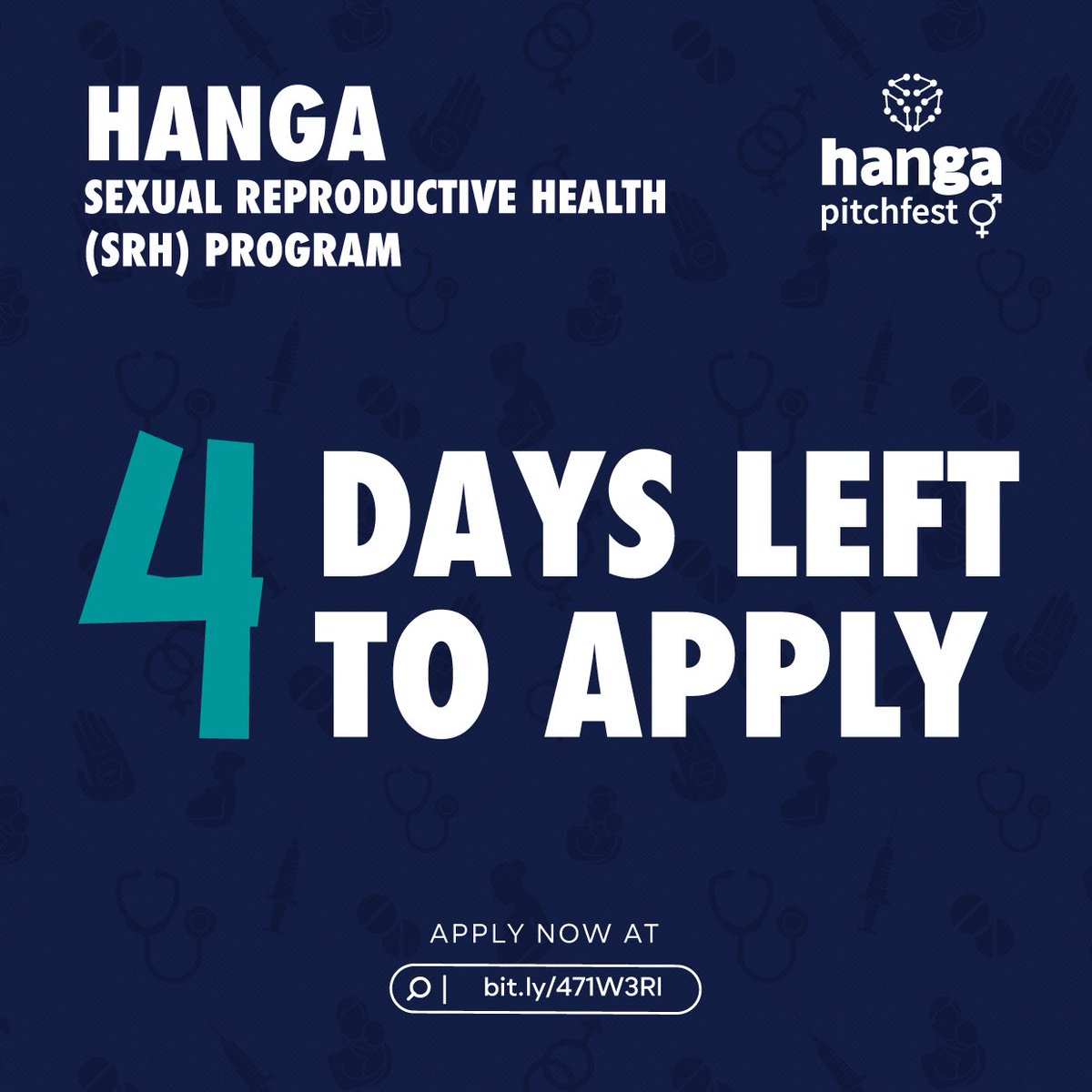 hangapitchfest's tweet photo. ⏰Just 4 days left! ⏰

The Hanga SRH program is calling for your tech-enabled SRH solutions in Sub-Saharan Africa. Your innovation can make a real impact.

Hurry, the application window is closing soon! 

Apply now: https://t.co/mPHzcOy8dw

#HangaPitchfest  #HangaSRHprogram https://t.co/EXhTwcNR9N