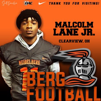 After a great conversation with <a href="/Coach_Donaldson/">Scott Donaldson</a> I am blessed to say I have received my 1st offer to play college football at Heidelberg University!!!!!