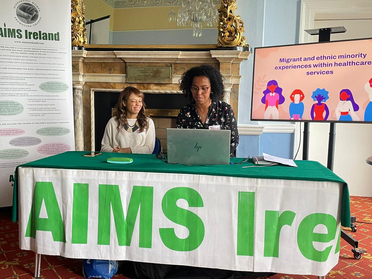 AIMS Ireland (@aimsireland) on Twitter photo Our migrant and ethnic minority experiences panel was made up of two migrant women of colour! Caroene talked about migrant womens perinatal/postnatal mental health. And how difficult it is for migrant women to navigate the healthcare system.
<a href="/dublindoula/">Krysia Lynch</a> <a href="/JaneJanebx/">Jane Xavier</a> Our migrant and ethnic minority experiences panel was made up of two migrant women of colour! Caroene talked about migrant womens perinatal/postnatal mental health. And how difficult it is for migrant women to navigate the healthcare system.
<a href="/dublindoula/">Krysia Lynch</a> <a href="/JaneJanebx/">Jane Xavier</a>